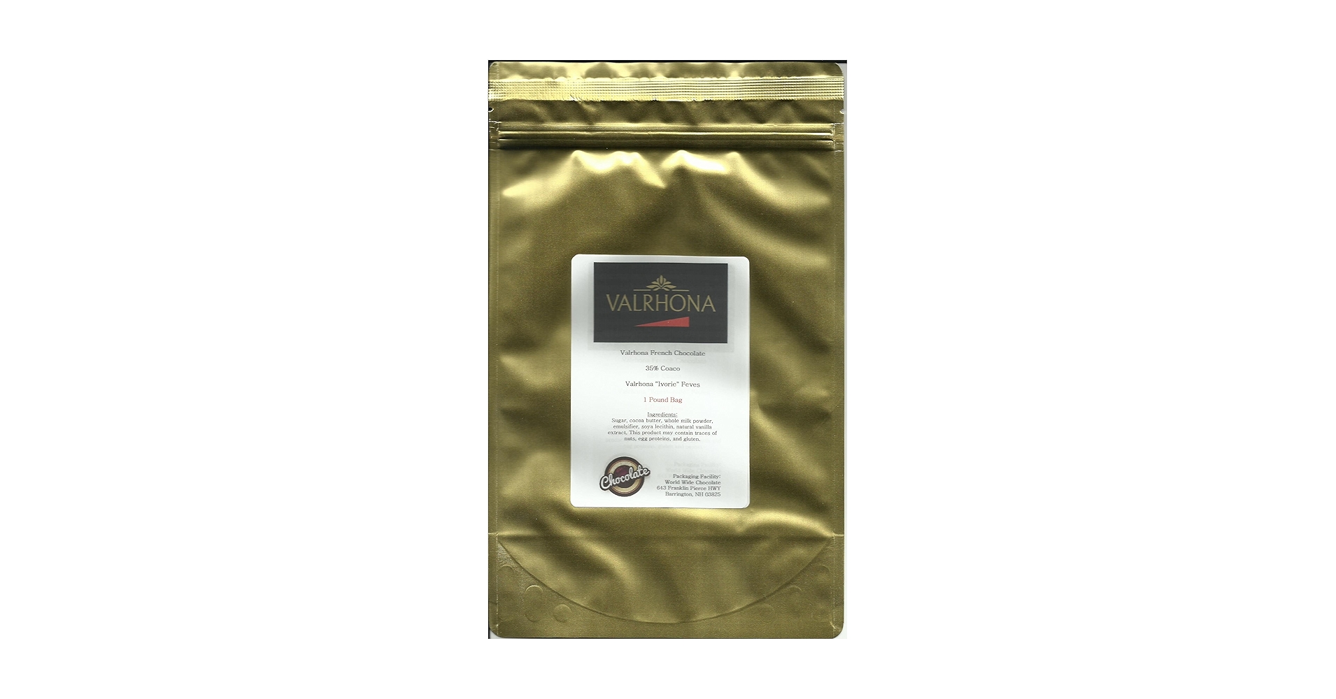 Amazon.com : Valrhona Chocolate Ivoire 35% Feves - 1 lb